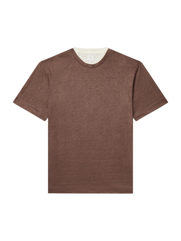 Photo: Eleventy - Linen T-Shirt - Brown