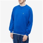 Polar Skate Co. Men's No Comply Default Crew Sweat in Egyptian Blue