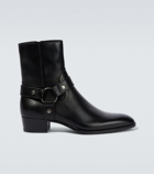 Saint Laurent - Wyatt Harness leather ankle boots