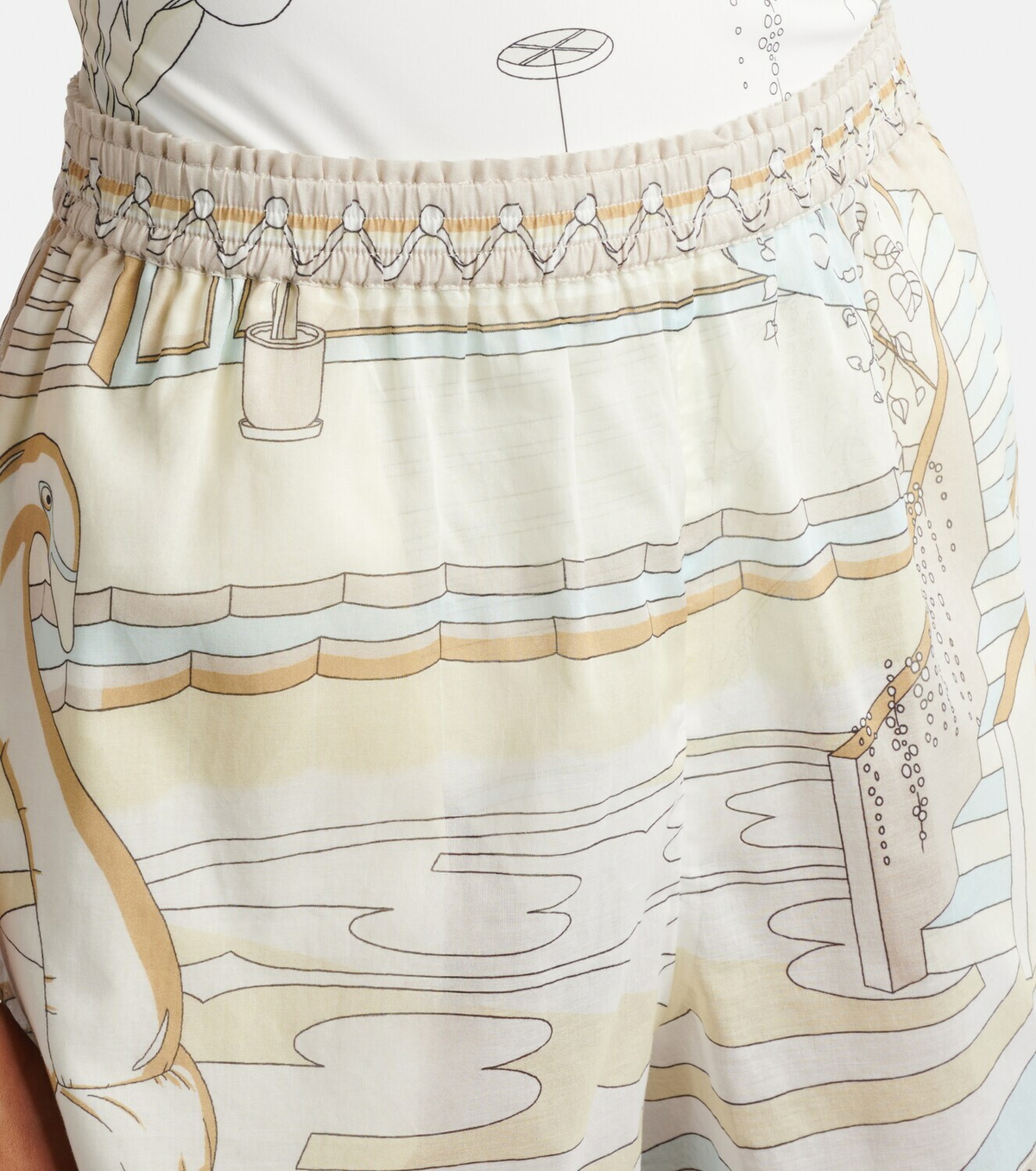 Tory Burch Printed cotton shorts