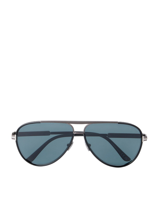 Photo: TOM FORD - Rupert-02 Aviator-Frame Metal Sunglasses