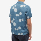 Folk Men's Dot Print Vacation Shirt in Indigo