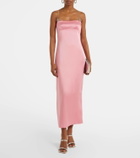 Blumarine Envers embellished satin midi dress