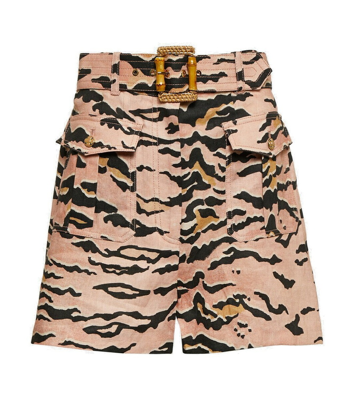 Photo: Zimmermann Matchmaker Safari printed linen shorts