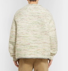 Acne Studios - Kropp Oversized Mélange-Knit Drawstring Sweater - Men - Green