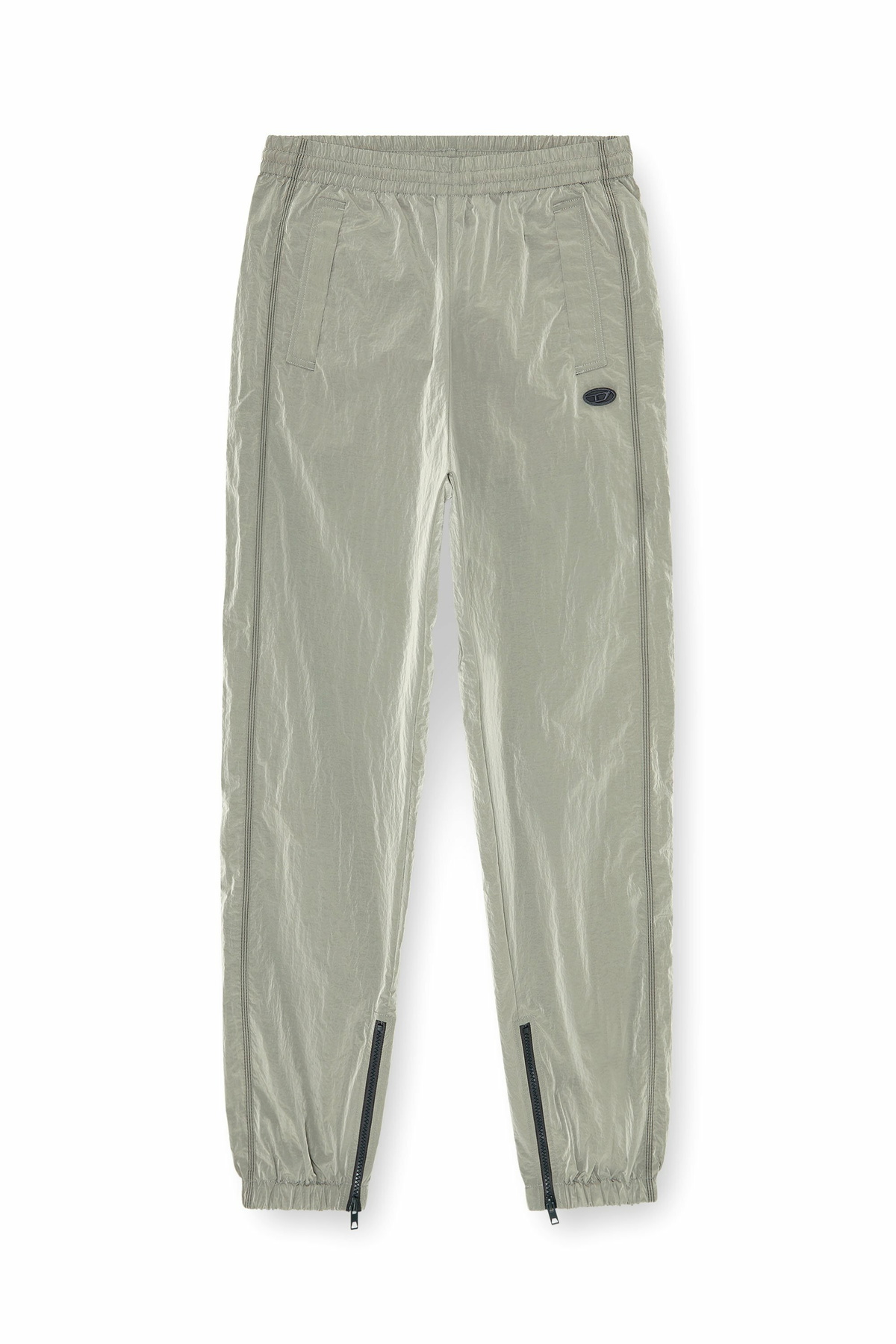 Diesel Nylon pants with crinkle effect - Pants Mens in Grey