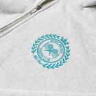 Sporty & Rich NY Country Club Quarter Zip Sweat in Heather Grey/Teal