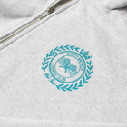 Sporty & Rich NY Country Club Quarter Zip Sweat in Heather Grey/Teal