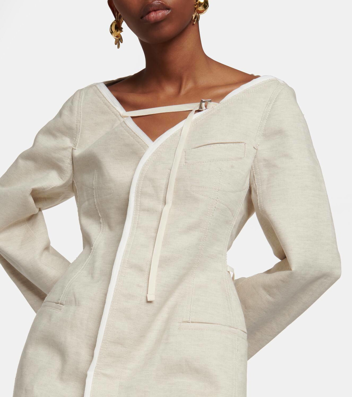 Jacquemus La Robe Peplo Courte ドレープドレス Jacquemus/ジャックムス｜'La Robe Peplo Courte' ドレス