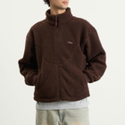 Dime Men's Polar Fleece Sherpa Zip Jacket in Brown