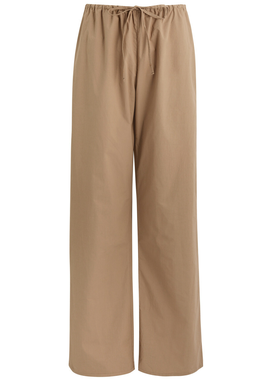Matteau Drawcord Cotton-poplin Trousers Stone