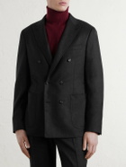 Canali - Kei Double-Breasted Wool Blazer - Gray