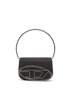 Diesel 1DR-Iconic shoulder bag in glitter fabric - Shoulder Bags Womens in Black
