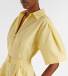 Simkhai Belted cotton-blend shirt dress