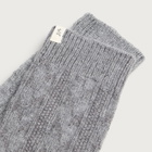 Damson Madder Women's Cable Knit Long Cosy Sock in Grey