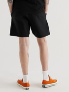 Abc. 123. - Straight-Leg Webbing-Trimmed Logo-Embroidered Cotton-Blend Jersey Drawstring Shorts - Gray