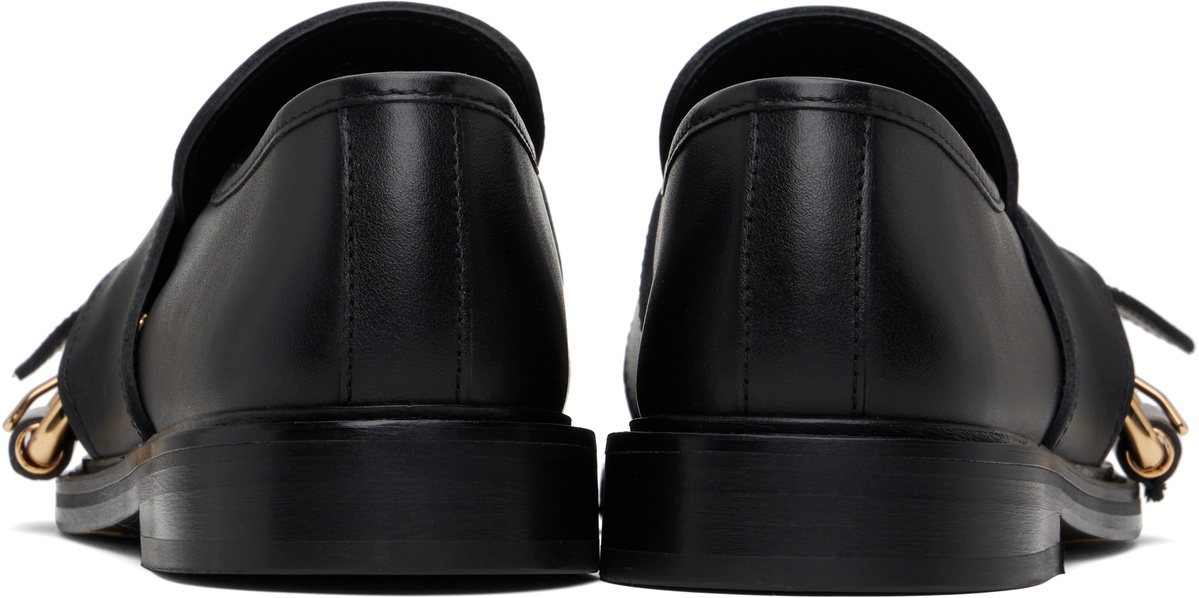 Moschino Black Belted Up Loafers
