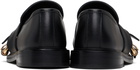 Moschino Black Belted Up Loafers