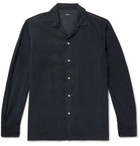 Altea - Baker Camp-Collar Cotton-Corduroy Shirt - Blue