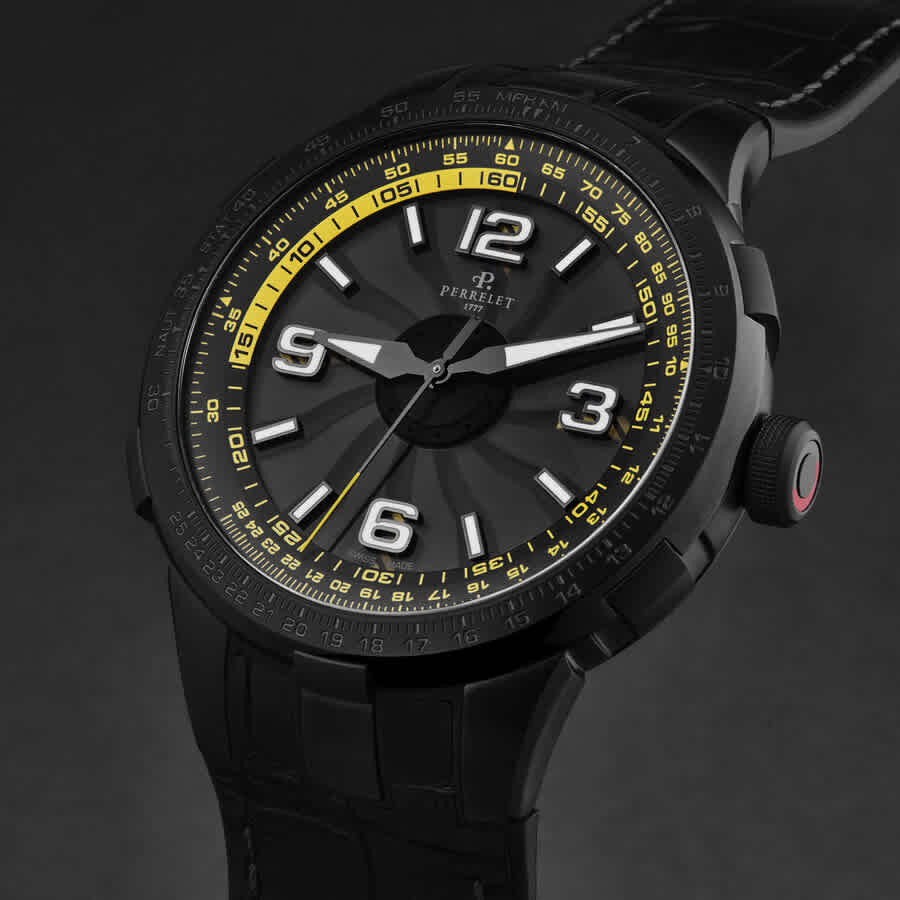 Perrelet Turbine Pilot Automatic Black Dial Mens Watch A1095/4