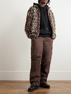 Wacko Maria - Leopard-Print Faux Fur Zip-Up Track Jacket - Neutrals