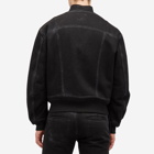 Alexander McQueen Men's Denim MA-1 Bomber Jacket in Black