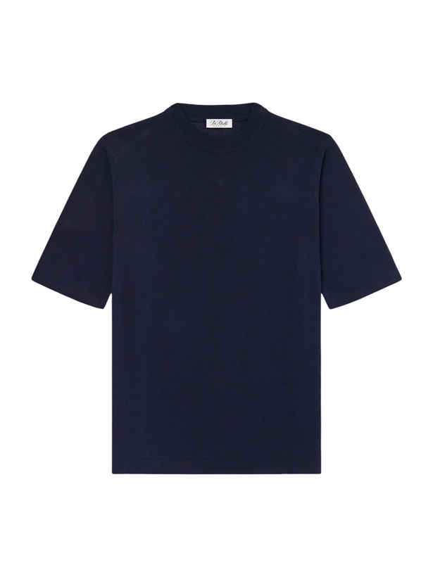 Photo: De Petrillo - Knitted Cotton T-Shirt - Blue