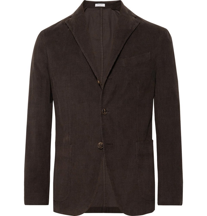 Photo: Boglioli - Dark-Olive Unstructured Stretch-Cotton Corduroy Suit Jacket - Men - Dark green