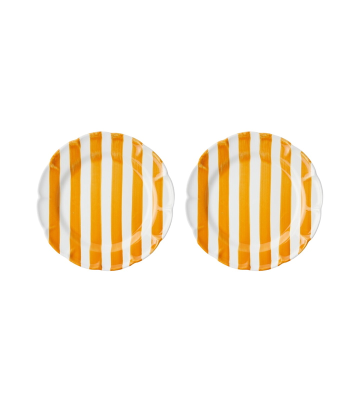 Photo: Cabana Righe set of 2 ceramic dinner plates