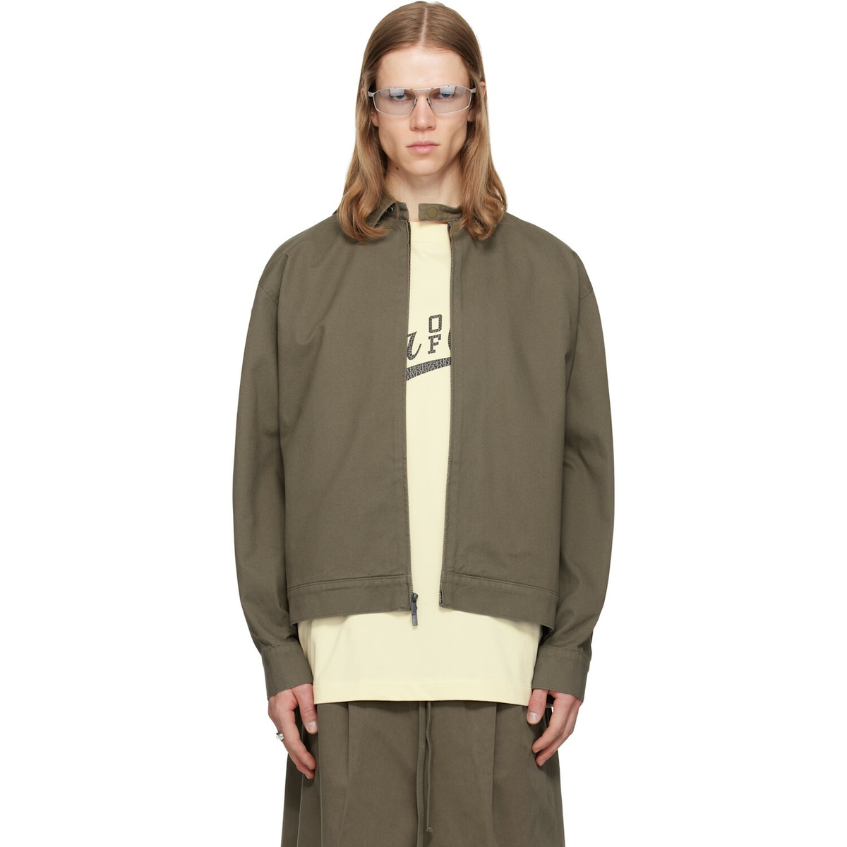 FEAR OF GOD ESSENTIALS jacket with camouflage print Khaki Fear Of