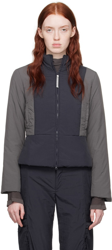 Photo: Paloma Wool Navy & Gray Nia Puffer Jacket