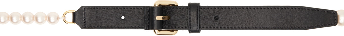 Moschino Black Soft Leather Belt