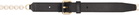 Moschino Black Soft Leather Belt