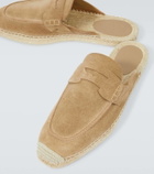 Christian Louboutin Flat Crosta suede espadrille slides