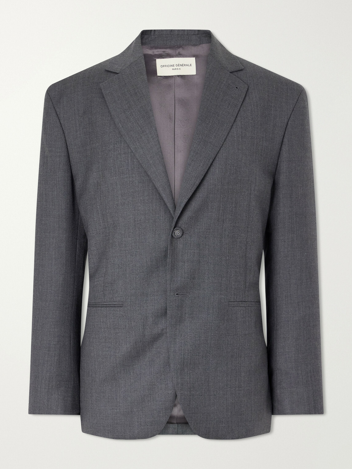 Officine Générale - Melvyn Wool, Cashmere and Silk-Blend Suit Jacket - Gray