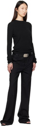 Fear of God ESSENTIALS Black Soft Rib Long Sleeve T-shirt