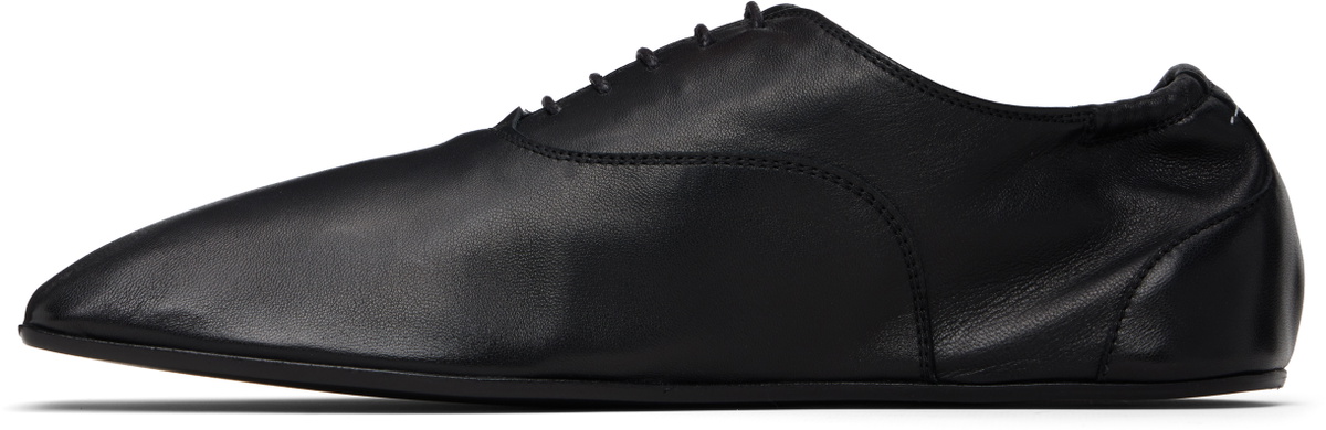 MM6 Maison Margiela Black Leather Oxfords