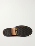 Visvim - Brigadier Distressed Lace-Up Leather Boots - Brown