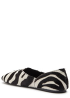 Khaite Jane Zebra-print Calf Hair Ballet Flats Black And White