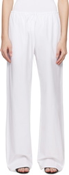 Matteau White Drawcord Trousers
