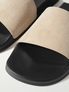 Frescobol Carioca - Humberto Debossed Suede Slides - Neutrals