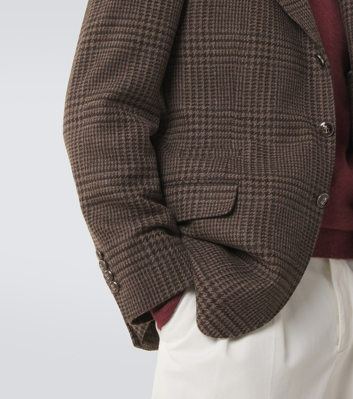 Brunello Cucinelli Checked cashmere blazer