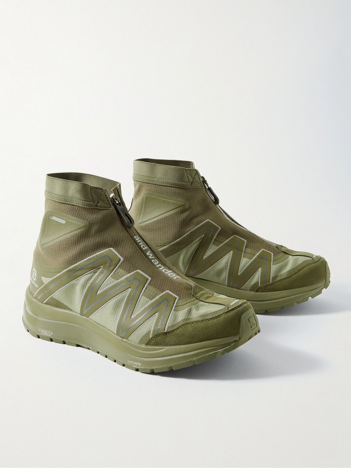 And Wander - Salomon Rubber-Trimmed Ripstop and Mesh High-Top