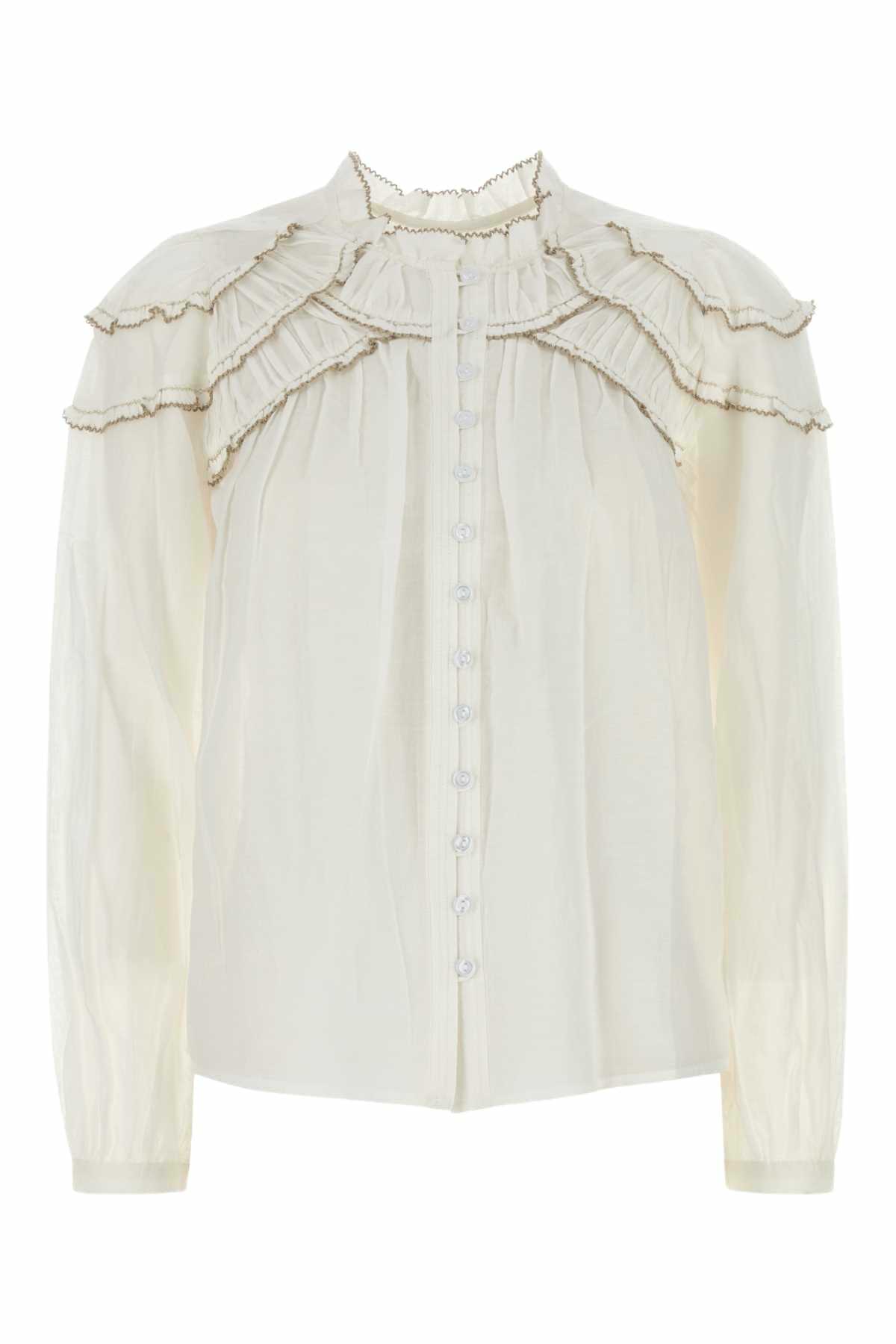 Marant toile White Cotton Blend Christa Shirt Isabel Marant Etoile