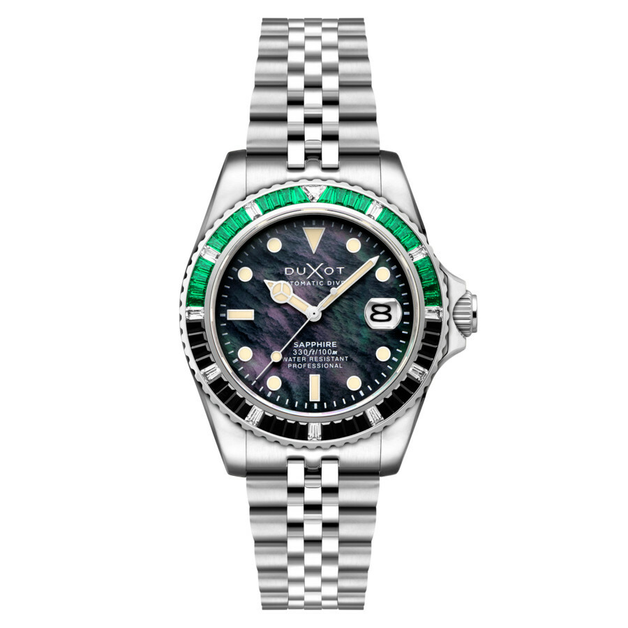 Duxot Atlantica 40 Rainbow Automatic Black Dial Mens Watch DX-2077-33