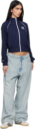 Sporty & Rich Navy '47 Edition Heritage Yankees Serif Retro Track Jacket