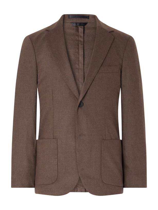 Photo: Sunspel - Wool and Cashmere-Blend Flannel Suit Jacket - Brown