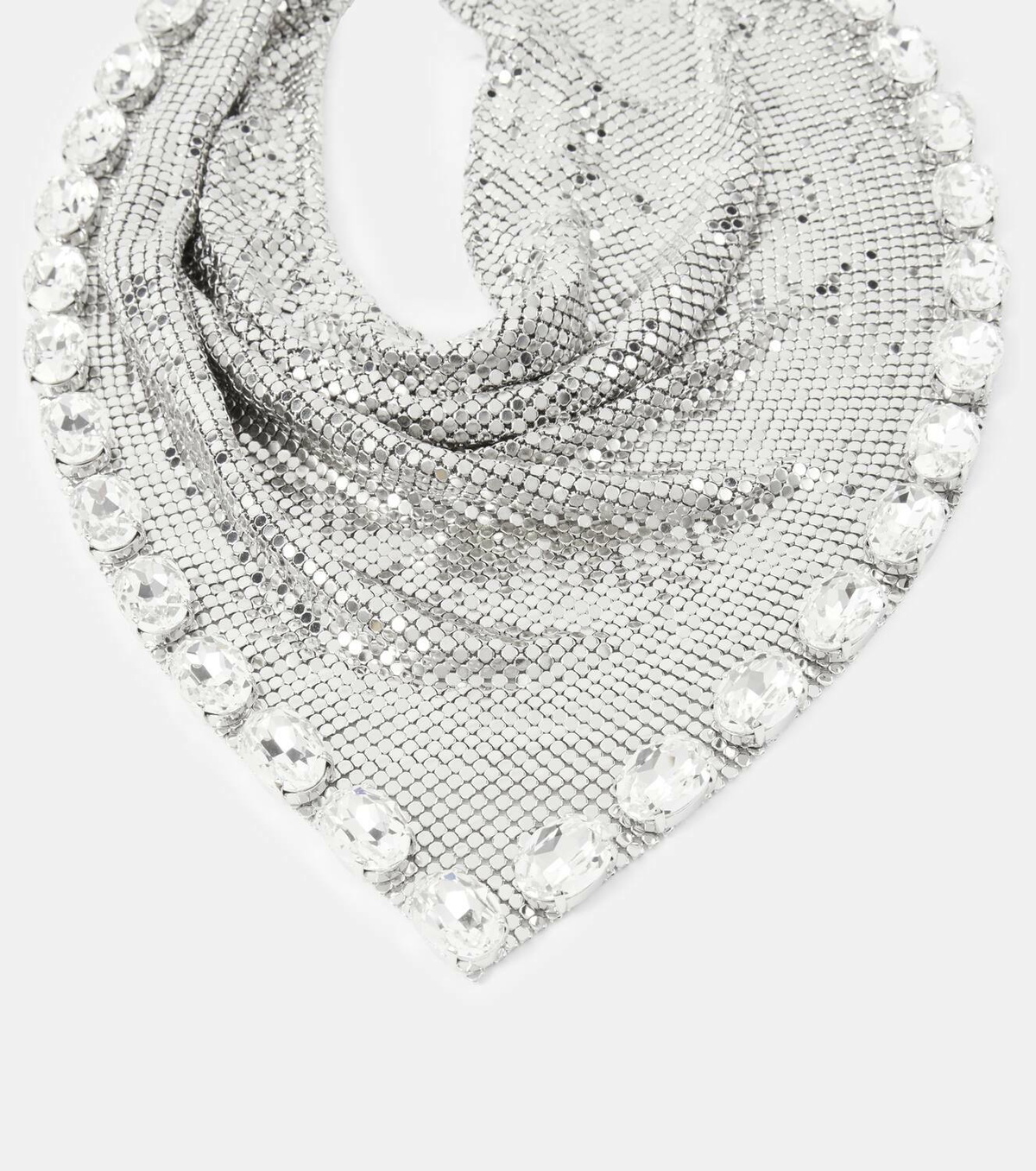 Rabanne Crystal-embellished chainmail necklace Paco Rabanne