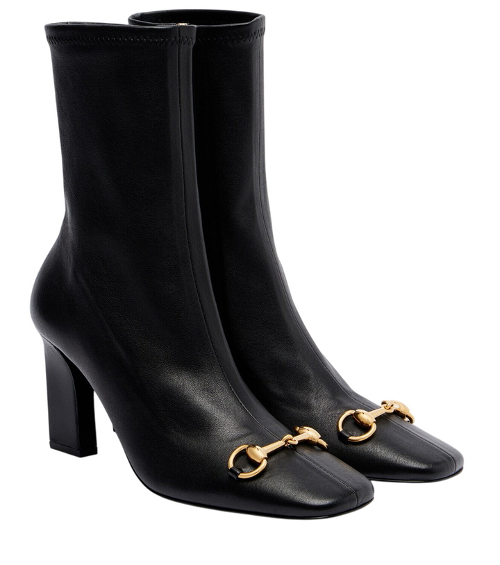 Photo: Gucci Signora Horsebit leather ankle boots