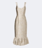 Markarian Ruffled jacquard corset dress
